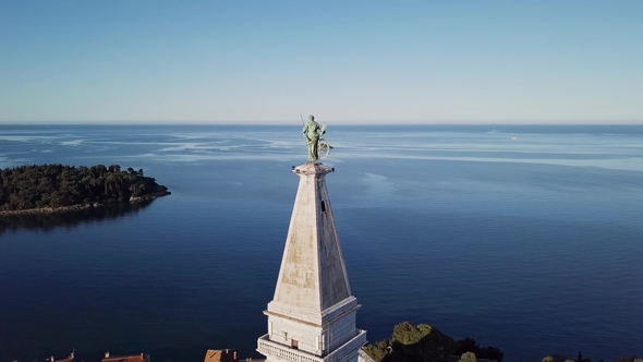 Aerial View of Rovinj, Istria, Croatia.