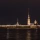 Peter and Paul Fortress Night  Is the Original Citadel of St. Petersburg, Russia - VideoHive Item for Sale