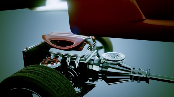 Car Chassis with Engine alt