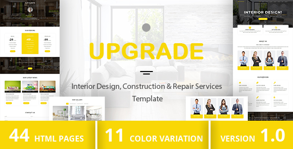 UPGRADE - Interior Design, Construction & Repair Services Template