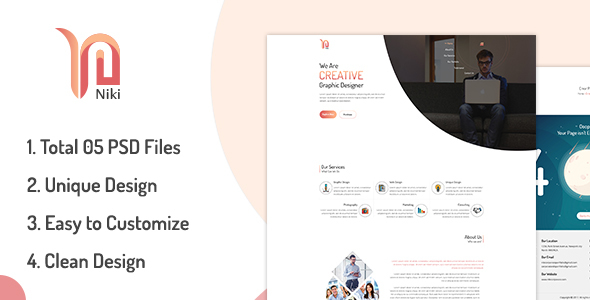 NIKI Portfolio PSD Template – 0 Sold!