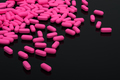 Pills, vitamins on black background - PhotoDune Item for Sale