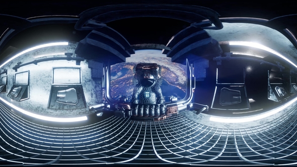 International Space Station Orbiting Earth in Virtual Reality alt