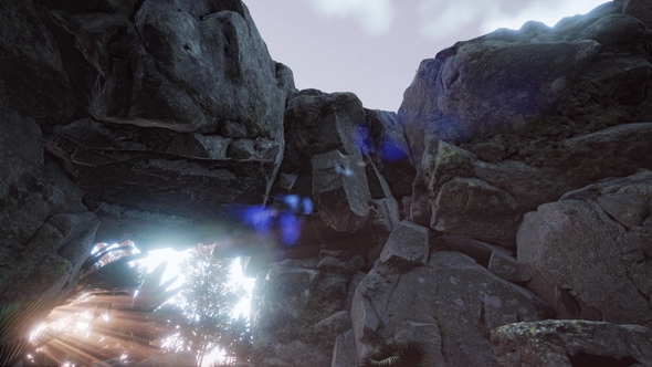 Sun Light Inside Mysterious Cave alt