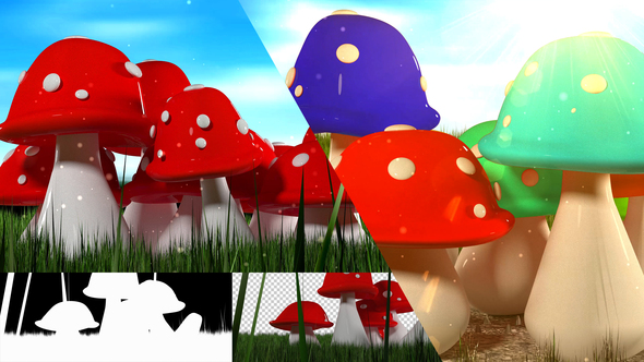 Cartoon Mushrooms