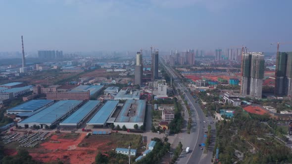 Shocking City Aerial Photography Ningxiang Economic And Technological Development Zone