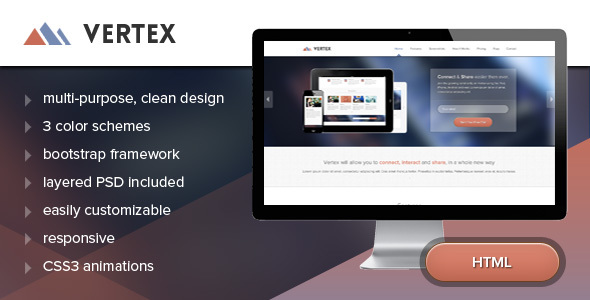 Vertex – Single Page App Template