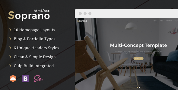 Soprano - Clean Multi-Concept HTML5/CSS3 Template