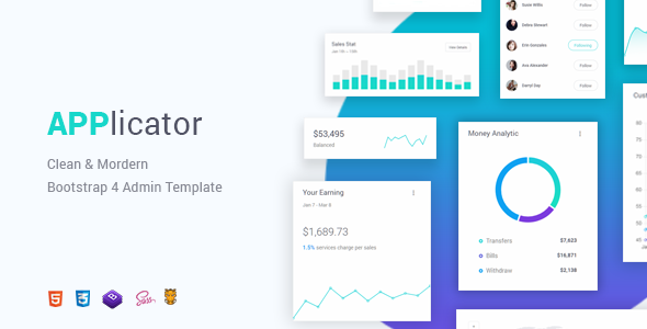 Applicator - Bootstrap 4 Admin Template