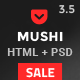 Mushi | Multipurpose HTML Template - ThemeForest Item for Sale