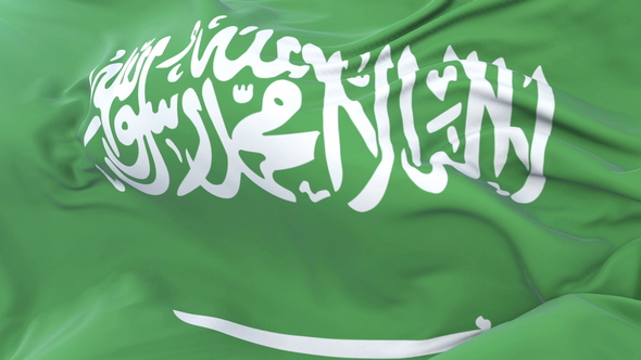 Saudi Arabia Flag Waving