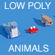 Low Poly Animals Seal Crab Rabbit - 3DOcean Item for Sale