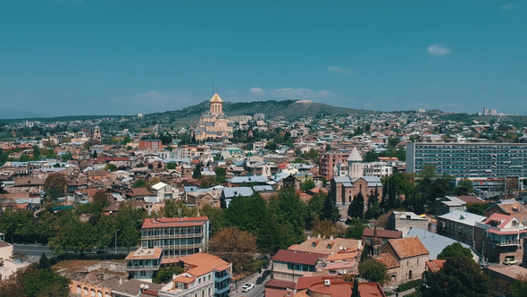 Tbilisi Drone Footage Tbilisi aerial view Georgia