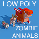 Low Poly Zombie Animals Crossy Road - 3DOcean Item for Sale