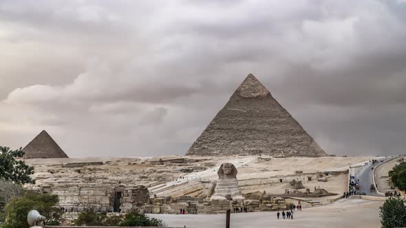 Timelapse Of The Great Pyramids In Giza Valley