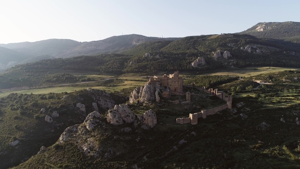 Ancient Medieval Loarre Castle in Huesca Aragon Spain
