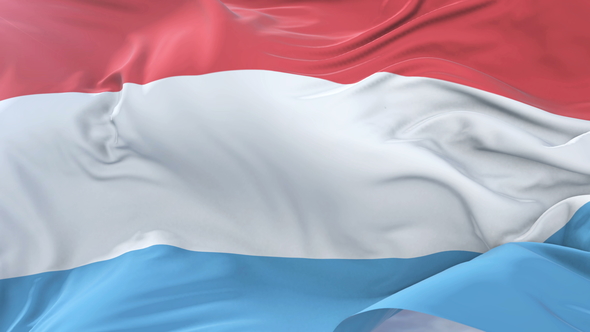 Luxembourg Flag Waving