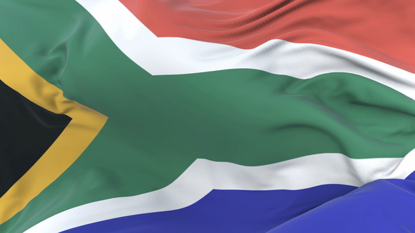 Flag of South Africa Waving