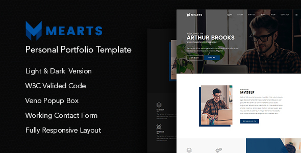 Mearts - Personal Portfolio Template