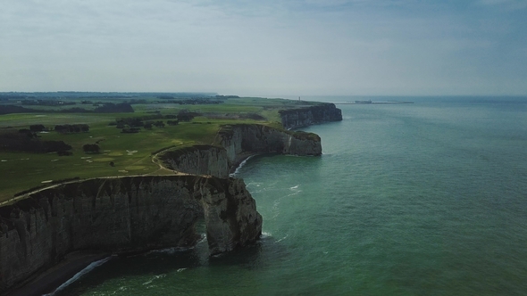 Amazing Drone Footage Cliffs Falaises d'Etretat Etretat By Drone, Pacific Coast Normanidia