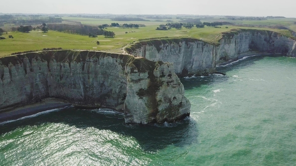 Amazing Drone Footage Cliffs Falaises d'Etretat Etretat By Drone alt