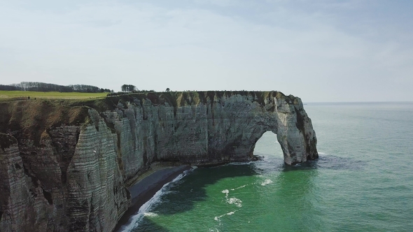 Amazing Drone Footage Cliffs Falaises d'Etretat Etretat By Drone