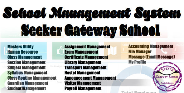 School Management System (Seeker Gateway) Open Source Full ERP MVC 5