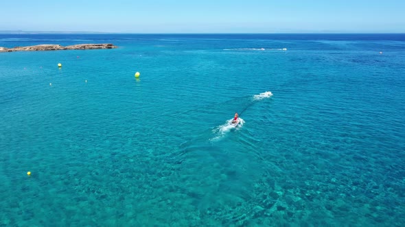 Fly Boarding and Sea Riding in a Sunny Summer Day, Zakynthos, Greece