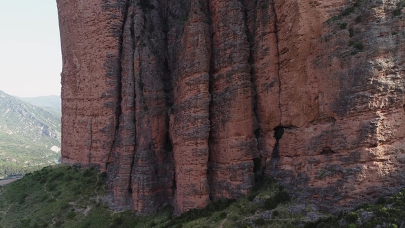 Aerial View of Mallos of Riglos in Aragon Spain