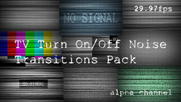 TV Turn On- Off Noise Transitions Pack