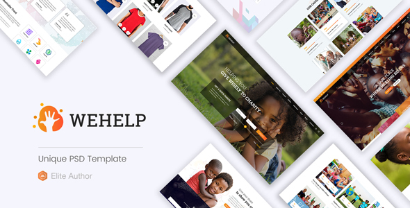 WeHelp - Nonprofit Charity Fundraising PSD Template