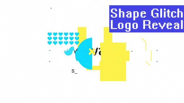 Shape Glitch Logo Reveal