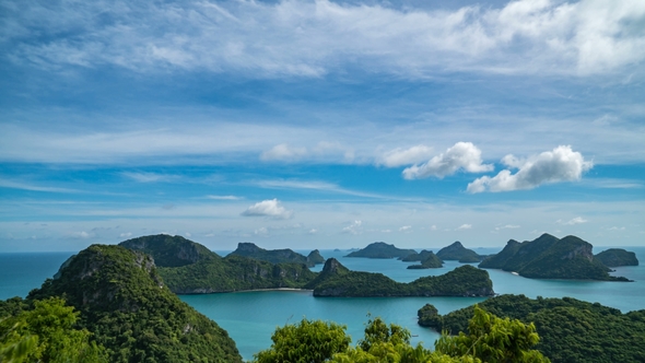 Tropical Islands at Angthong National Marine Park in Thailand