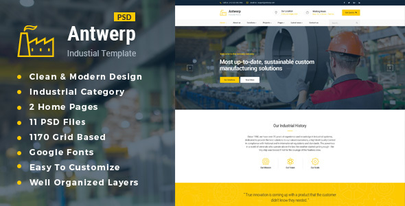 Antwerp : Industrial PSD Template