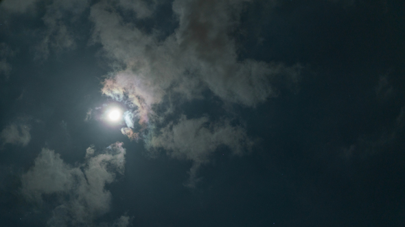 Moon In Night Sky