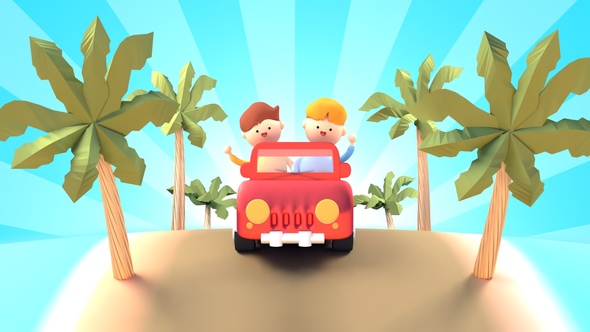 Summer Road Trip (Cartoon Characters)