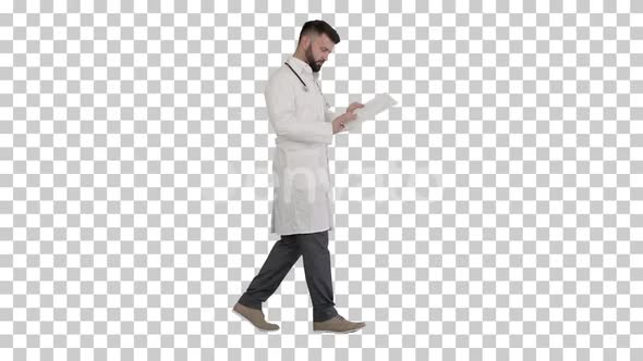 Healthcare medical concept Doctor walking and looking