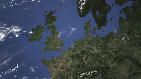 Commercial Plane Arrives To Hamburg Germany alt