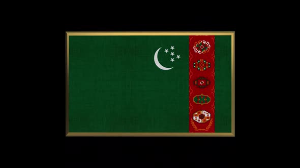 Turkmenistan 3D Flag