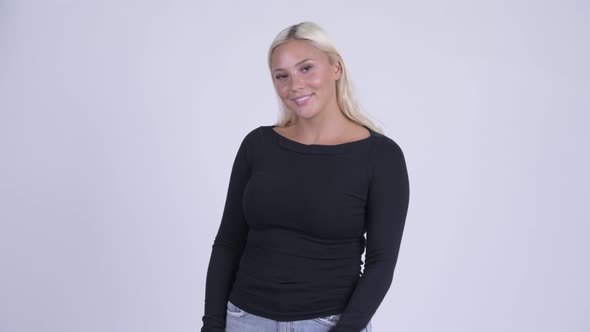 Young Happy Blonde Woman Smiling