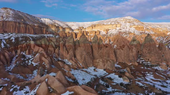 Cappadocia in Winter on Sunny Day