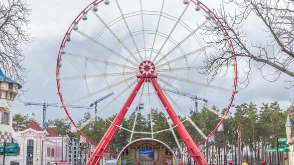 Gorky Central Park of Culture and Leisure in Kharkov Timelapse Hyperlapse Ukraine