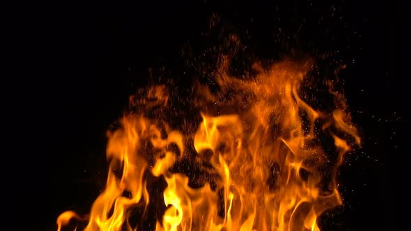 Fire Flames With Sparks alt
