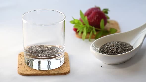 Prepare Chia Pudding: Putting Chia Seeds in a Glass