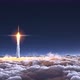 Rocket Flies Through the Clouds 4k - VideoHive Item for Sale