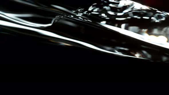 Super Slow Motion Shot of Flowing Water at 1000Fps Isolated on Black Background