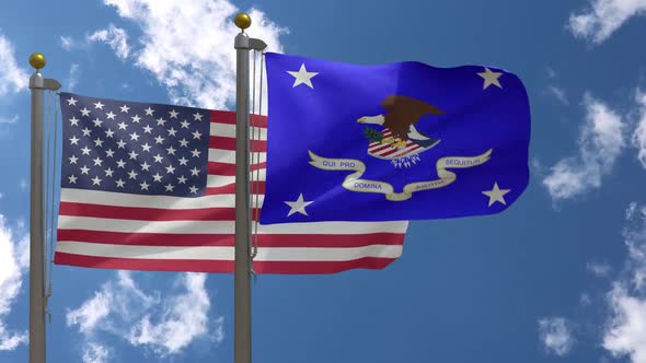 Usa Flag Vs United States Attorney General On Flagpole