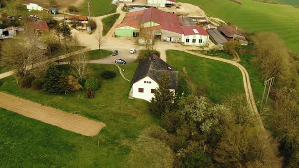 Aerial view of the House in the Farm