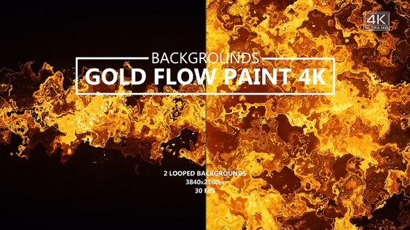 Gold Paint Flow Backgrounds