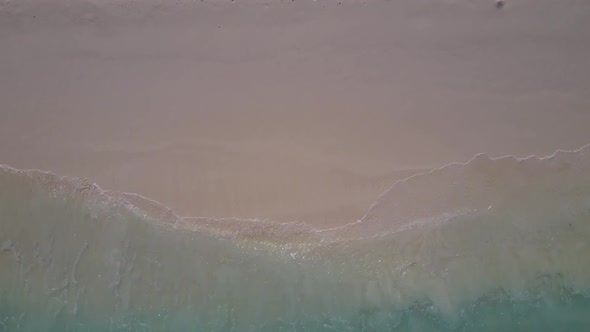 Aerial drone abstract of bay beach by clear sea and sand background